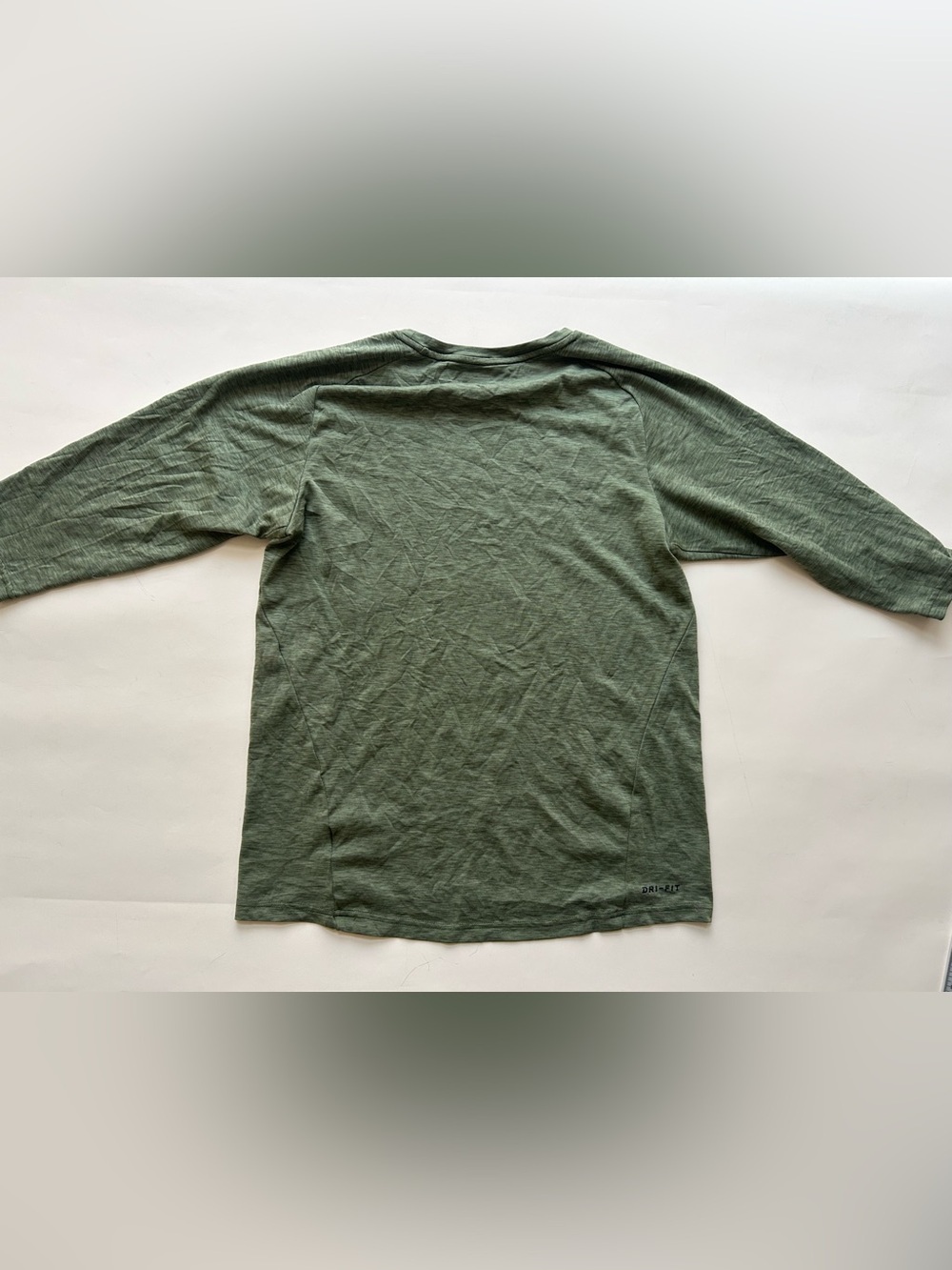 Nike Olive Crew Long Sleeve Shirt - Dark Green size s - Picture 4 of 9